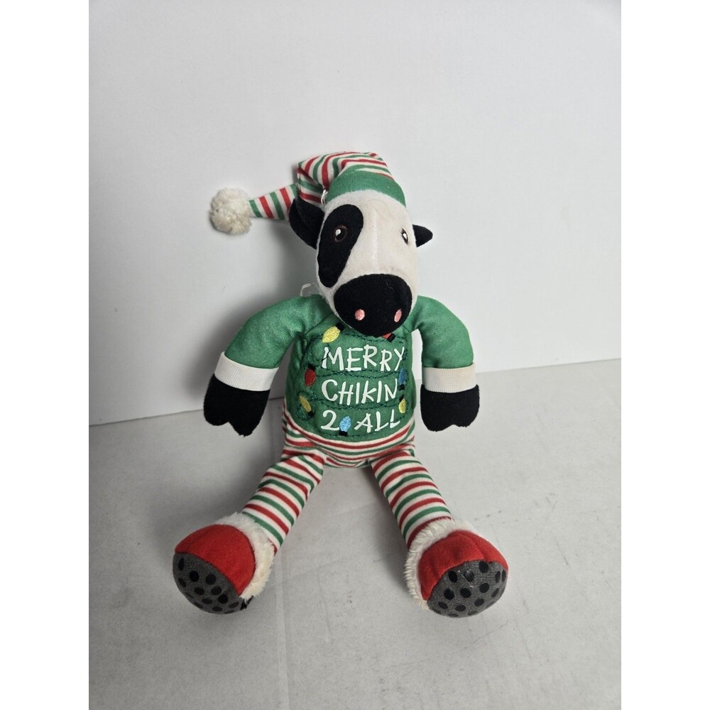 Chic-fil-a Christmas Eat Mor Merry Chikin 2 All Cow 9" Plush 2022